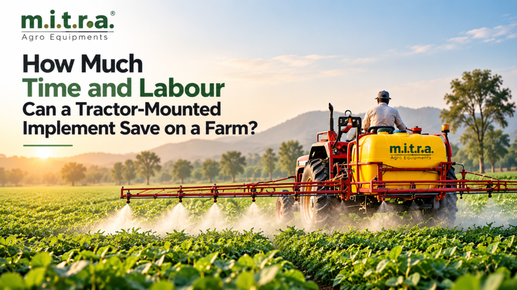 How Much Time and Labour Can a Tractor-Mounted Implement Save on a Farm?